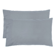 Steel Blue Temple Organic Cotton Pillowcases (Set of 2)